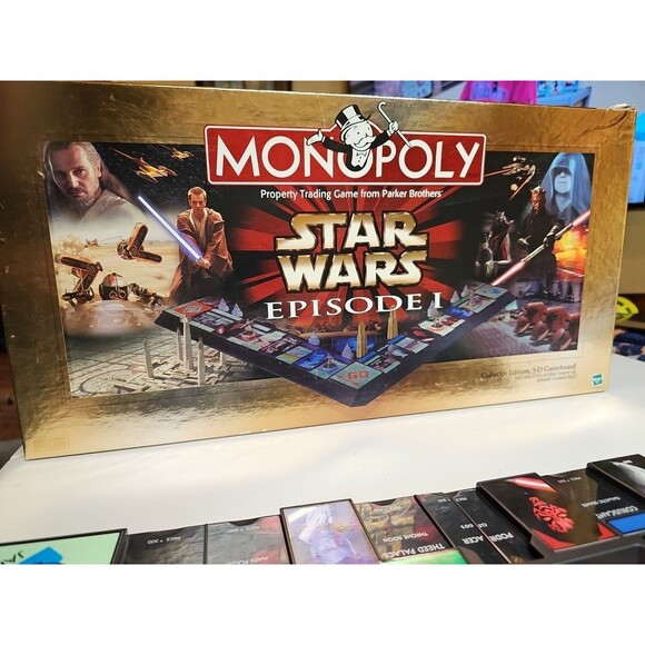 STAR WARS: Episode 1  Monopoly Complete Set   3-D Collectors Edition Excellent - Picture 15 of 16